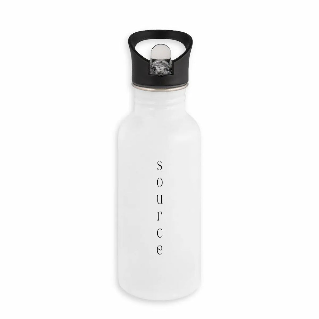 Bouteille en inox avec paille - face_blanc