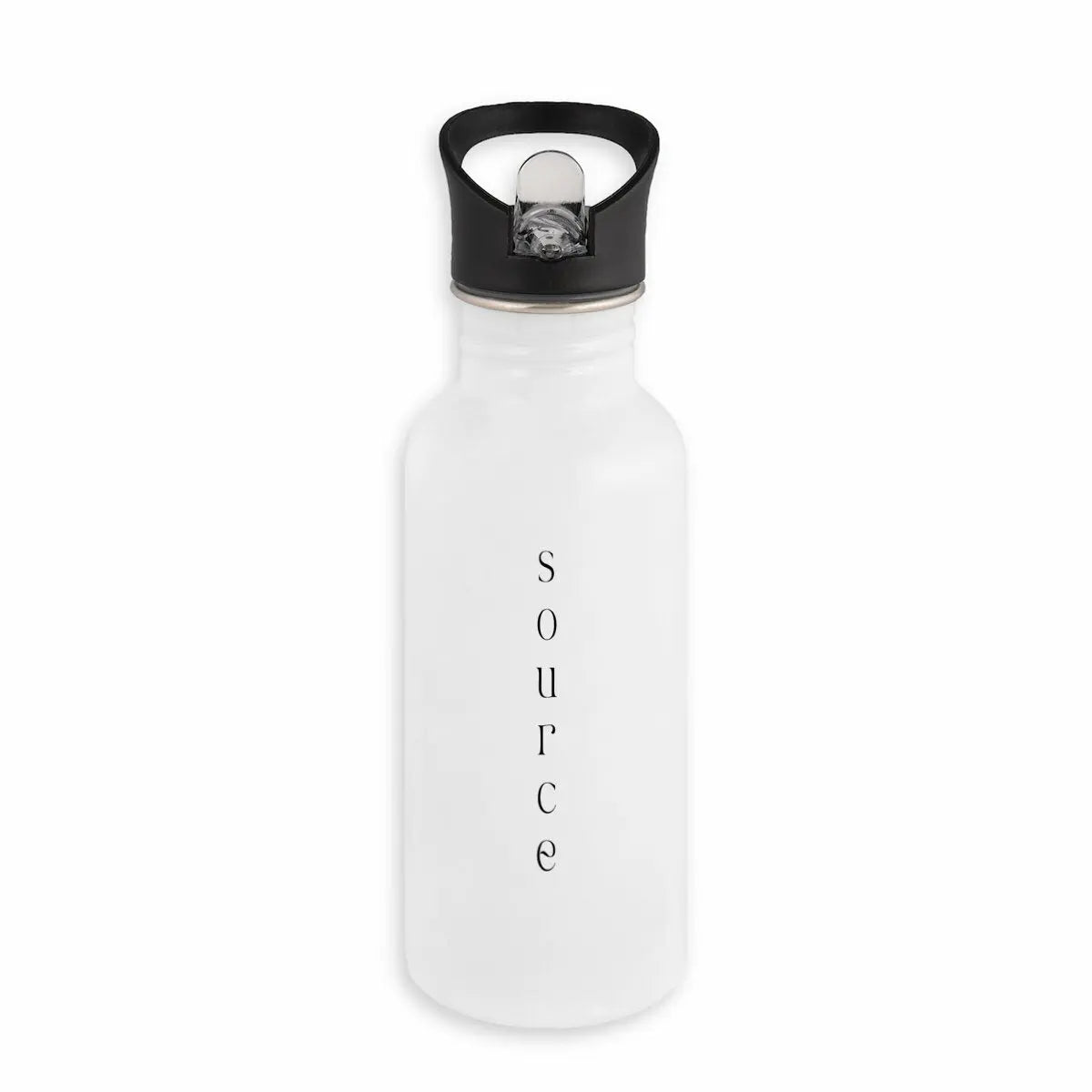 Bouteille en inox avec paille - face_blanc